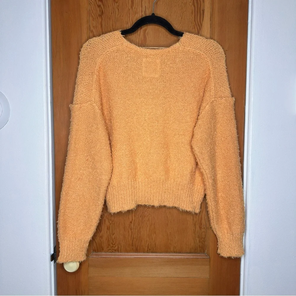 free people we the free theo fuzzy v-neck sweater